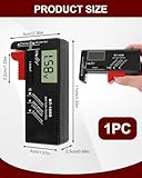 LED Digital Battery Tester Portable Universal UK Household Battery Checker for All Batteries Multi Size for AA AAA C D 9V 1.5V Button Cell Batteries, Requires No Battery to Operate (Model: BT-168D) - Image 2