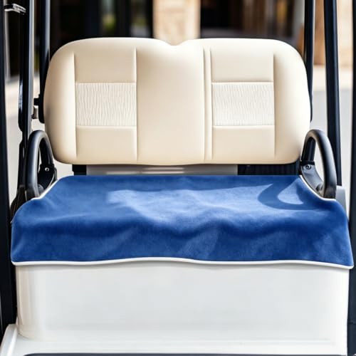 ORIGACH Dark Blue Golf Cart Seat Covers, 100% Microfiber, 51x31inch