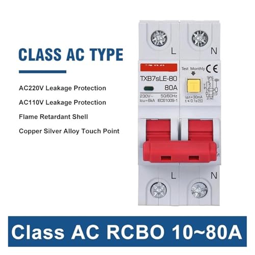 Interruptor diferencial tipo CA 40A 220V para cuadros eléctricos de hogar 2