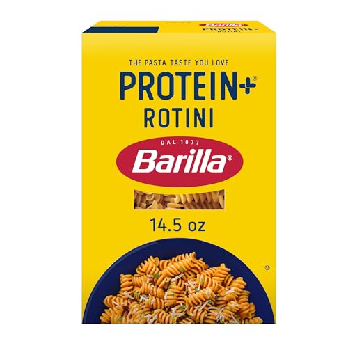 Barilla Protein+ (Plus) Rotini Pasta, 14.5 Ounce - plant based - Made from Lentils, Chickpeas & Peas...