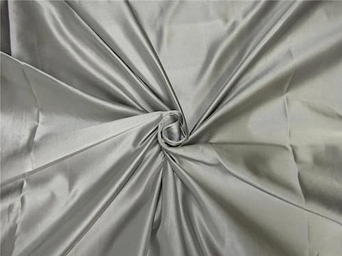 Tissu soie large satin duchesse gris argent 66 momme pour votre robe de cocktail sur mesure