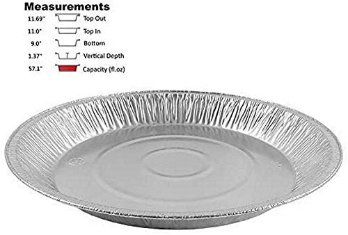 Pactogo 12" Aluminum Foil Pie Pan Extra-Deep Disposable Tin Plates (Pack Of 12) #TOP6