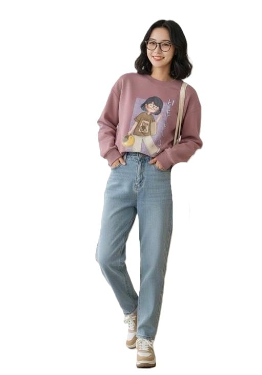Women Modern Graphic Print Stshirt Soft Cozy Hoodie for Everyday Winter Fashion r-image-49