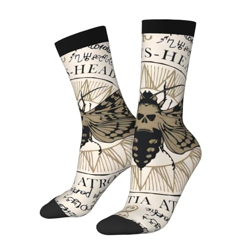 Círculo Místico De Cabeza Muerta De Polilla Unisex Work Socks Suaves Calcetines Deportivos Transpirables Calcetine Deporte Para Uso Multiestación Entrenamiento Uso Diario