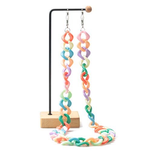 Sopaila Womens Mens Acrylic Retro Design Candy Colors Eyeglass Chain Holder Strap Cord,Rainbow #TOP1