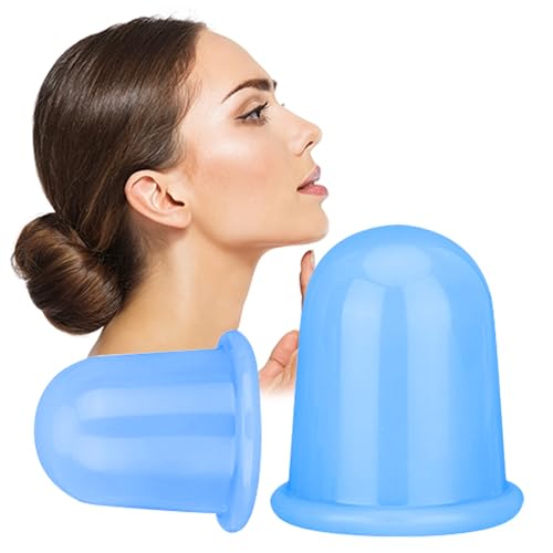 Menibeuty 2Pcs Ventouses De Massage Traditionnelles En Silicone Pour Massage Cellulite, Ventouse Massages Kiné, Ventouse Visage Pour Réduit Les Tensions...