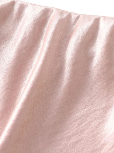 renvena Womens Floral Lace Skirt Satin High Waisted Silk A Line Party Elegant Elastic Midi Skirt2