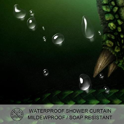 Rideaux de douche anti éclaboussures vert foncé Sci-Fi sans odeur - 4