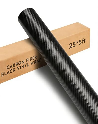 Image of 3D Carbon Fiber Vinyl Wrap for Cars, 25ft x 5ft Car Vinyl Wrap Roll for Car Body Protection, Scratch Resistance with Air Release Technology(Carbon Fiber Black)
