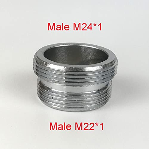 1 Adaptateur D'Aérateur de Robinet En Laiton Chromé Mâle Femelle M22 M24 G1/2" 3/4", Raccords de Tuyauterie, Accessoires de Purificateur D'Eau M16 18 20 28/M24-M22