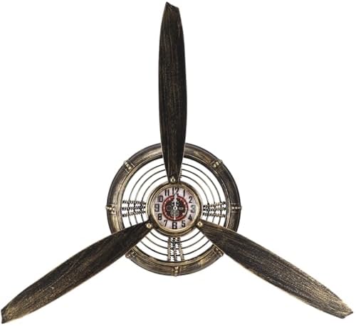 Airplane propeller wall clock, bronze vintage airplane propeller ...