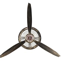 Toyosport Airplane Propeller Wall Clock, Vintage Aviation Wall Clock Propeller Design Hanging Art photo Toyosport Airplane Propeller Wall Clock, Vintage Aviation Wall Clock Propeller Design Hanging Art