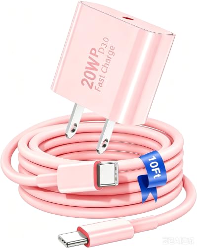 Image of iPhone 17 16 15 Fast Charger Block and 10ft Type C to C Cable Cord Long, 20W USB C Charging Plug for Apple iPhone 17 Pro Max /17 Air /16 Pro Max /16 /15 Pro /15 Plus /iPad Mini,Wall Power Adapter Cube Brick