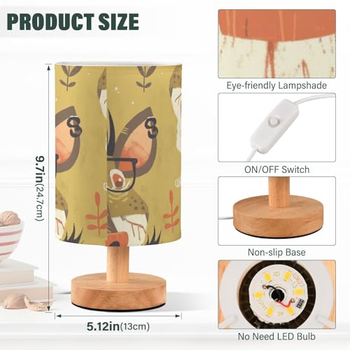 Lámpara de mesa Yuiboo con rostros divertidos y puerto USB miniatura 3