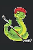 Eishockey Notizbuch, 120 Seiten: Schlange beim Eishockey mit Eishockeyschläger Notizbuch - Tagebuch für Frauen, Männer und Kinder - Geschenke - Punktraster