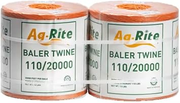 Hay Baling Twine - 110 x 20,00 Ft - Orange - UV Two Spools