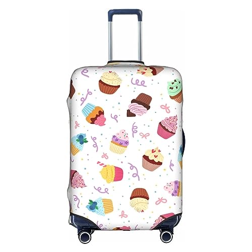 Delicious Cupcakes Print Luggage Cover Washable Suitcase Anti-Scratch Suitcase Cover Protective Cover Fits 18-32 Inch