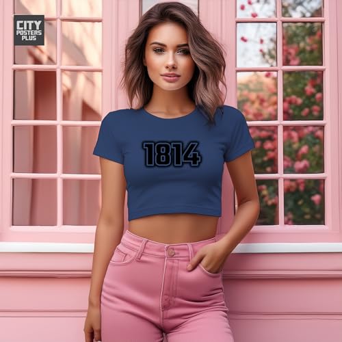 Crop top bleu marine 1814 avec une coupe ajustée et élégante - 2