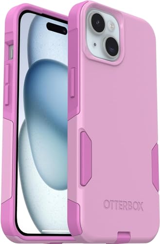 Coque iPhone 15 rose OtterBox Commuter protectrice et élégante pour vos déplacements urbains