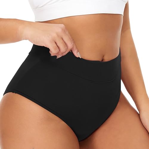 2025 - Bañador Mujer Ropa Interior Fisiológica Cuatro Capas A Prueba de Fugas Compresa Sanitaria Ropa Interior Deportiva Rayas, Negro , M