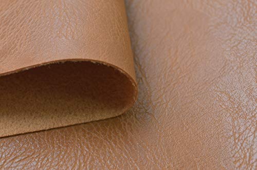 Image of Wento Thick 3 Yard Faux Leather Soft Skin Grain PU for Furniture Cover, Reupholster Sofa Chairs, Cushions, Vinyl Upholstery (3 Yards, Camel Tan)