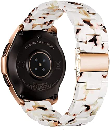 Omter Quick Release Watch Resin Band 22mm 20mm 18mm,Women Men Wacth Bands Compatible with Samsung Galaxy Watch/Huawei Watch/Amazfit Stratos/Garmin Watch/Asus Zenwatch 2 (Nougat White, 18mm)