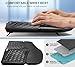 Arteck Ergonomic Keyboard with Cushioned Wrist Palm Rest, Multi-Device Wireless Bluetooth with USB-A USB-C Receiver Comfortable Ergonomic Split Keyboard, for Windows Computer Laptop PC Tablet