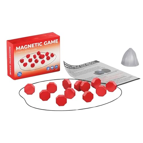 Ajedrez Magnético Portátil para Viajes y Camping con Piedras Magnéticas - Incluye Juego de Rompecabezas de Formas Geométricas Juego de Mesa Educativo de Estrategia y Damas para Niños de 9 a 14 Años - imagen 7