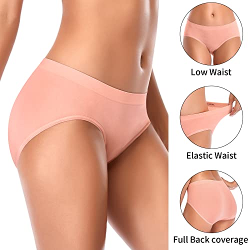 Culayii Women'S Hipster Underwear Breathable Nylon Women'S Hipster Panties For Women Workout Underwear For Women Pack 8Pack Xs-S thumb #3