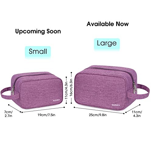 Narwey Travel Toiletry Bag For Women Traveling Dopp Kit Makeup Bag Organizer For Toiletries Accessories Cosmetics (Purple) #TOP3