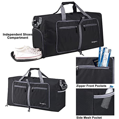 Image of Woogwin Travel Duffel Bag Large Foldable Waterproof Overnight Bag for Beach Swim Bags Pool Sports Gym