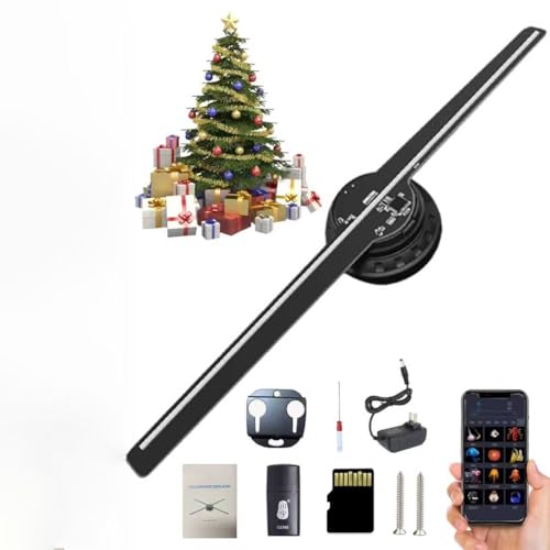 Ventilateur Holographique 3D LED Projectionneur WiFi pour Animation Halloween et Fêtes