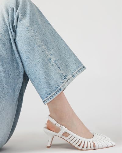 DOEYG Pointed Toe Kitten Heels for Women Slingback Heels Pumps Dressy Stiletto Heel Pumps Low Heel Dress Shoes2