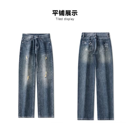 Jeans Pants Trousers Denim Retro Classic Men's Spring and Autumn Versatile Casual Wide Leg 7