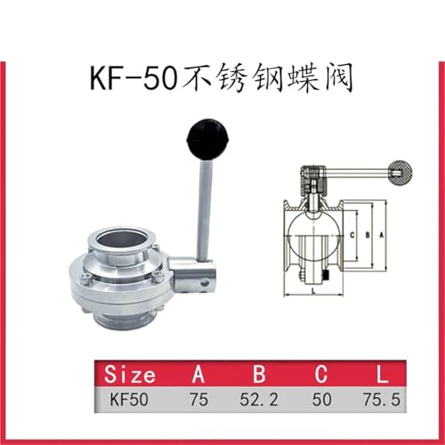 Vanne papillon KF50 contrôle du débit optimal en acier inoxydable SUS 304 - 3