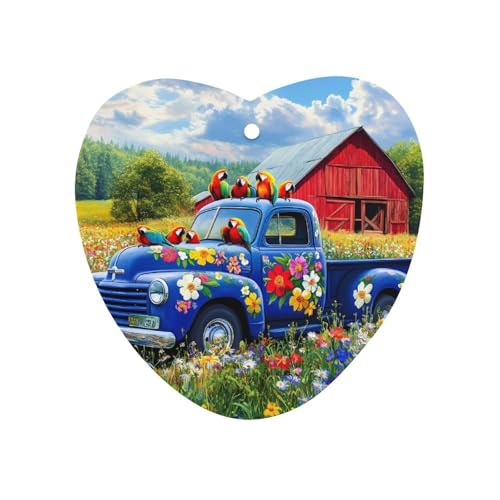 Songbirds on The Farm Car Air Freshener Hanging Aromatherapy Tablets for Car Accessories Love form