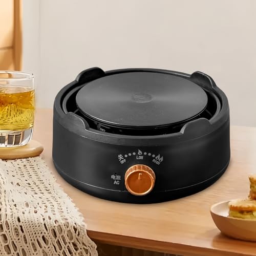 Pequeña Cocina Eléctrica - Eléctrica Monobloque - Calentador De Café Y Hervidor De Té Con Control Ajustable Para Cocina Viaje Fiesta Camping Picnic Dormitorio Hotel Casa - imagen 9