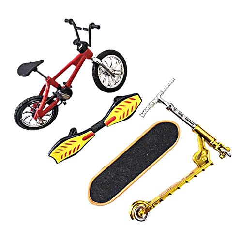 Miniature Finger Toy Set For Boys, Including Bicycle, Skateboard, Vitality Board, Scooter, Vehicle Crafts Decor For Home Red #TOP8
