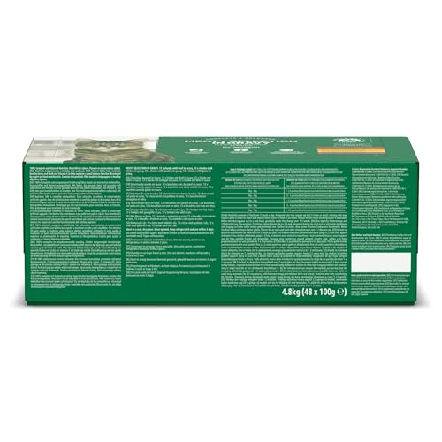 by Amazon Katzenfutter, nass, für ausgewachsene Katzen, Fleischauswahl in Sauce, 4.8kg (48 Packungen mit 100g)