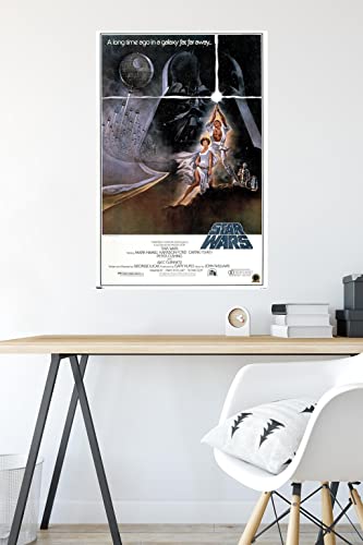 Trends International 24X36 Star Wars: A New Hope - Original One Sheet Wall Poster, 24" x 36", Premium Unframed Version
