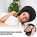 4Pcs Silk Satin Bonnets for Sleeping - Elastic Wide Band Wrap for Black Women Men,Silk Bonnets for Curly Hair,Large Hair Cap for Sleeping (Black+Wine Red+Purple+Brown)