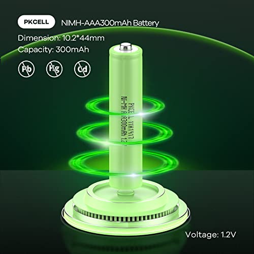Pkcell Rechargeable Aaa Battery,300Mah Ni-Mh Battery,Pre-Charged Battery For Garden Solar Light Lamp (8-Count) #TOP1