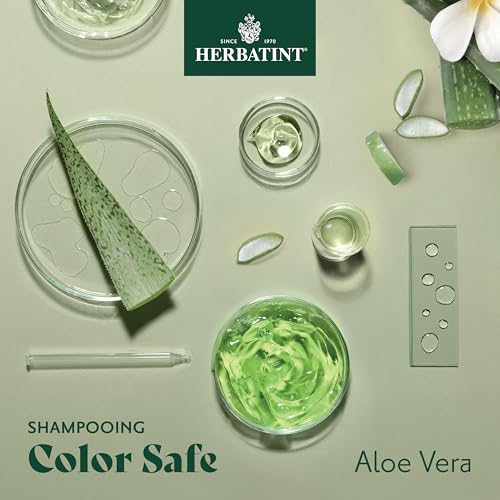 Herbatint Shampoo Color Safe, Shampooing Normalisant - 260 ml | Spécifique pour le Soin et la Protection des Cheveux Colorés | À l'Aloe Vera Bio, pH acide, 93% d'ingrédients naturels, Vegan – vue 6