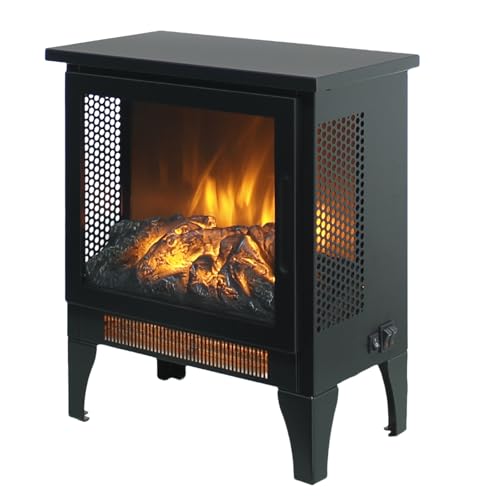 KOFOHON Electric Fireplace Stoves 15” Freestanding Fireplace Heater Realistic 3D