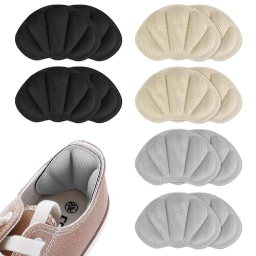 CATOR Taloneras para zapatos, 6 pares de agarres para zapatos demasiado grandes, almohadillas para talones reducir talla zapato, almohadillas taloneras antirozaduras zapatos
