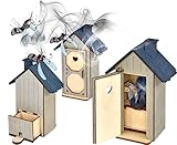 Ratags Räucherhaus Toilettenhäuschen, grau Plumsklo, Toilette