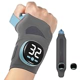 Luqixcey EMS Wrist Massager Handmassagegerät Kabelloses Massagegerät mit Wärme, 5 Modi mit 9 Intensitäten, Massage Hand für Sehnenscheidenentzündung & Karpaltunnelsyndrom Handgelenk Bandagen