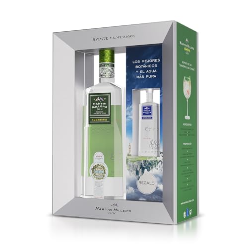 Martin Miller's Summerful Gin - Estuche de Regalo | Ginebra 700 ml + Miniatura | Edición Especial con Botánicos de Primavera y Verano, Refrescante y Aromática, Para Gin Tonic y Cócteles