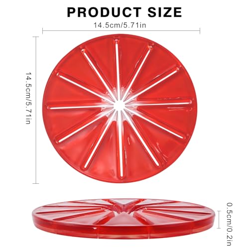 2 Stück Standmixer Zubehör, 14 x 14cm Rührkopf-Anti-Spritzer-Schallwand Standmixer-Spritzschutz Leicht zu Reinigen - Nur kompatibel mit 6-Draht-Schneebesen(Rot)