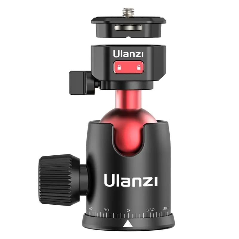 Image of ULANZI TT31 72.4 inch Camera Tripod, Foldable Tripod & Monopod Aluminum w Claw Quick-Release Plate, 360Ball Head Detachable w 180Revertible Legs, Weight 3.42lb, Payload 33lb,for Camera /DSLR /Camcorder